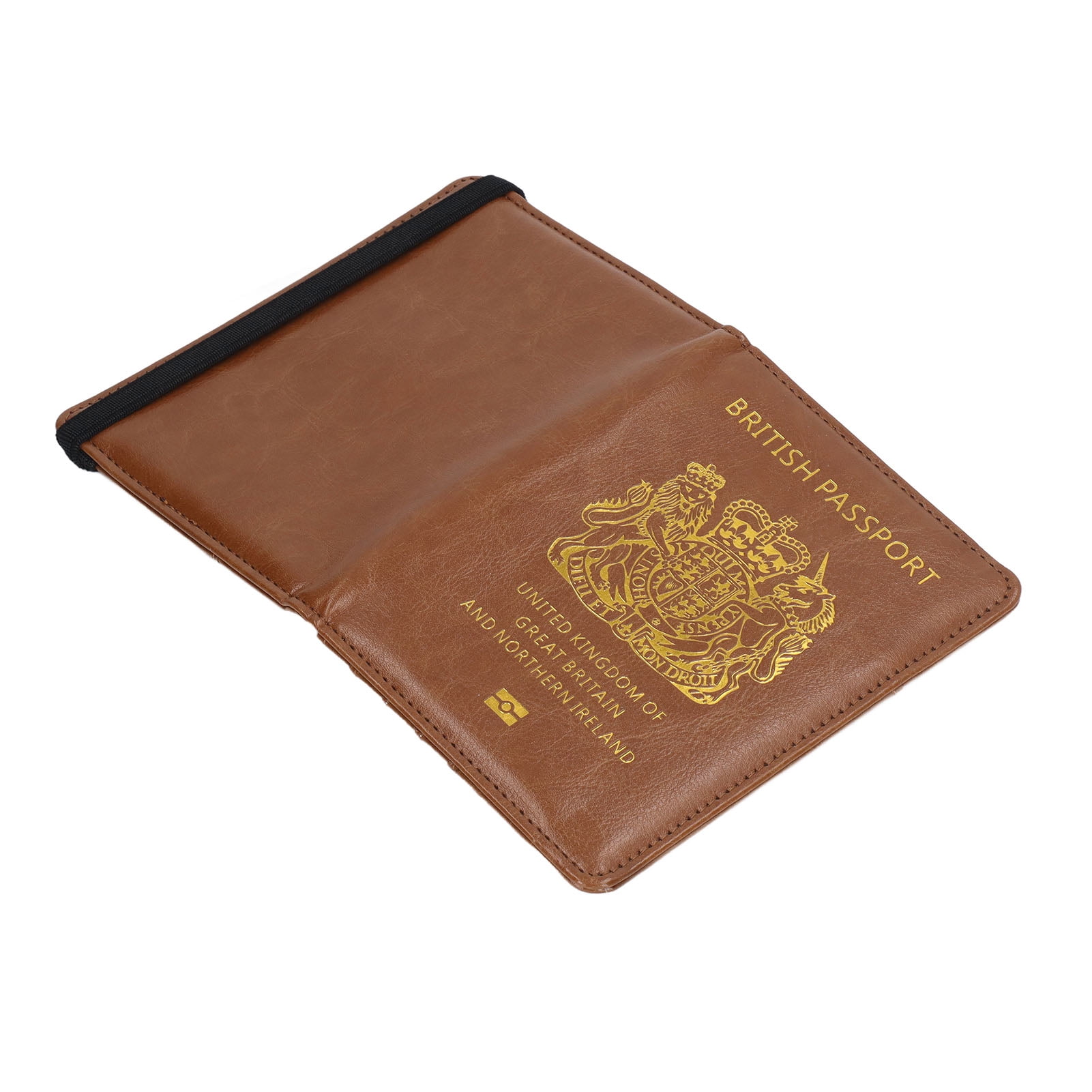 ★Aest & Recreation★ PASSPORT WALLET (BROWN) Passport Wallet, Easy Elastic Brown UK Passport Card Holder