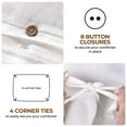 thumbnail image 4 of Superior Cotton Linen Blend White Duvet Set, Full/ Queen, 4 of 5