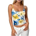 thumbnail image 5 of LVHAOGJOB Débardeur pour Femmes Été avec Soutien-Gorge Intégré Bretelles Spaghetti Réglables Col Rond Chandail Imprimé Femmes, 5 of 5