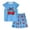 Blue, variant on Nwiuh Girls Pajamas Set Toddler Kids Sleepwear Cute Top and Cozy Bottom Short Pajama Set (Blue, 1-2 Years)
