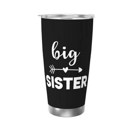 

Big Sister 20 Oz Water Bottle Insulated Tumblers Stainless Steel Cups Double Wall Tumbler with Lid