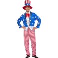 thumbnail image 4 of Deluxe Men's Uncle Sam Costume July Fourth Patriotic Party Fancy Dress, 4 of 5