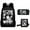 Black, variant on Jey Uso Four Letters One Word 3pcs/set Backpack Crossbody Bag Women Men Outdoor Casual Rucksack 3D Bags