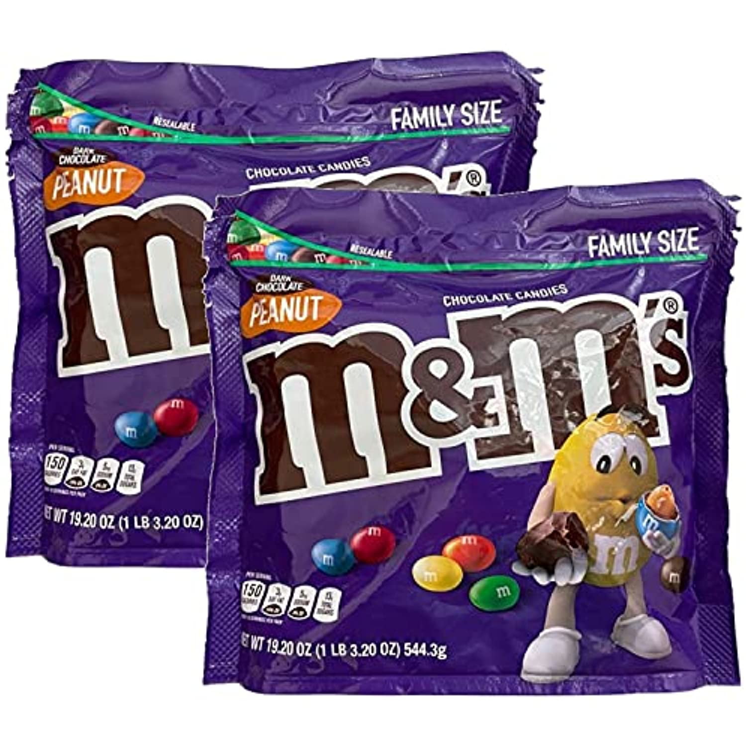  M&M's Dark Chocolate Candy 19.2-Ounce Bag (Pack of 4) :  Chocolate Assortments And Samplers : Grocery & Gourmet Food