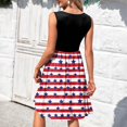 thumbnail image 5 of Women's Lightweight Sundress, Sleeveless Casual Summer Wear with Allover Patriotic Print, Perfect for Festivals and Daily Errands,Blue L, 5 of 5