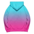 thumbnail image 3 of Brondbend Hoodies for Women Essentials Pullover Hoodies for Women Long Sleeved Drawstring Pocket Pullover Print Comfy Relaxed Oversized Tops Ladies Gym Running Fall Winter Wear Hot Pink, 3 of 4