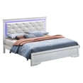 thumbnail image 4 of Elegant Silver Champagne Queen Bed Frame with Transitional Design - Durable Particle Board, 53"H x 63"W x 85"D, Chic Finish for Bedroom Decor, 4 of 7