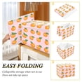 thumbnail image 2 of Yayeee Collapsible Cube Storage Bin with Lid Fabric Closet Decorative Basket with Handles, Cute Oranges, 2 of 7