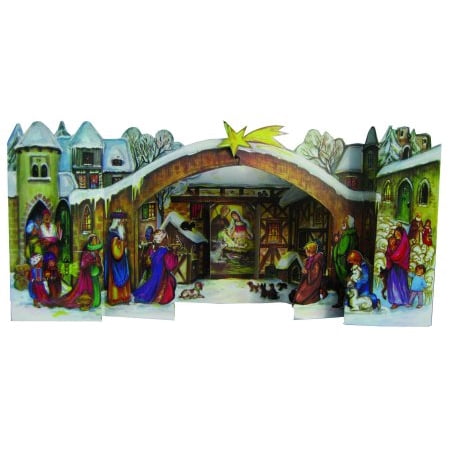 Nativity Scene Advent Calendar - 3D Christmas Nativity German Advent Calendar