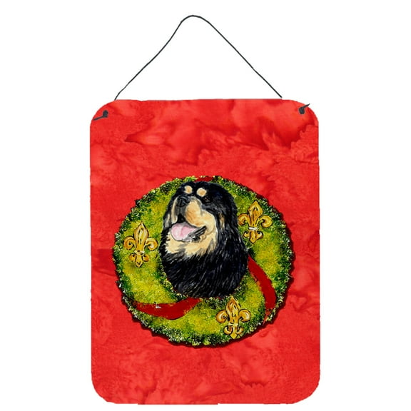 Tibetan Mastiff Cristmas Wreath Wall or Door Hanging Prints