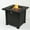 Black-28", variant on Spaco 28" Propane Gas Fire Pit Table, 50000 BTU Square Steel Fire Pit, Fire Pit Table for Outdoor as Patio, Deck, Backyard, Black