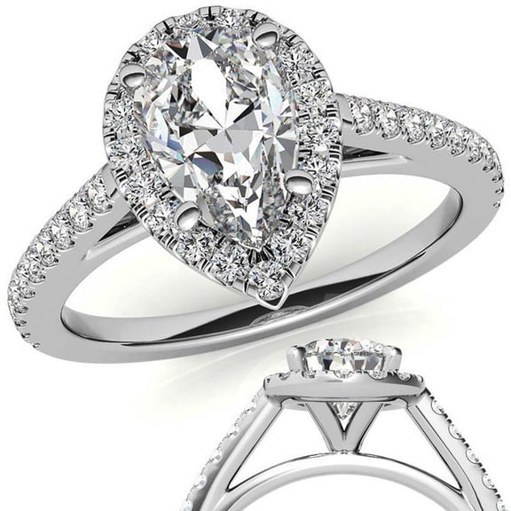 Auory Affordable and Simple Promise Ring in White Gold Plated for her