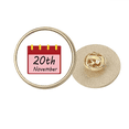 thumbnail image 1 of World Chronic Obstructive Pulmonary Disease Day Round Metal Golden Pin Brooch Clip, 1 of 3