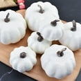 thumbnail image 2 of 7Pcs Artificial Pumpkins for Decorating, Assorted Pumpkin Cute Foam Pumpkins for Halloween Thanksgiving Party, 2 of 6