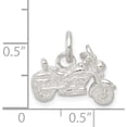 thumbnail image 4 of Sterling Silver Motorcycle Charm Solid Casted Polished Heirloom Flawless Elegant Bring sparkle and sophistication to your day, 4 of 5