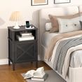 thumbnail image 2 of Nightstand with Charging Station, Nightstand, end Table with 2 Tiers Storage Space and Storage Cabinet, Sofa Side Tables for Bedroom, Living Room, 2 of 13