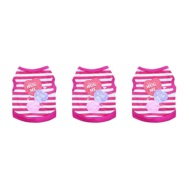 Ropa Chaleco de Verano Greeniant Patrón de Letras Rayas Rosa XS CBP272711