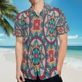 thumbnail image 5 of High Quality Hawaiian Shirts for Men Short Sleeve Aloha Beach Shirt Floral Summer Casual Button Down Shirts Blouses IB2345, 5 of 7