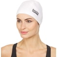 thumbnail image 1 of Beemo Latex Lycra Swim Cap for Long or Short Hair - Stretchable Head Cap - White, 1 of 1