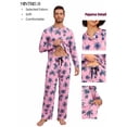 thumbnail image 3 of MINTREUS Couple Pajama Sets Soft PJs Sets for Couples/Women/Men Matching Sleepwear with Pockets, 3 of 6
