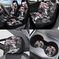 thumbnail image 2 of Jeiento Wolf Car Seat Cover Set Auto Interior Seat Accessories Headrest Covers, Keychain, Gear Shift Cover Handbrake Cover, American Flag Cup Coaster, 11pcs Automobile Seat Cover Sets, 4Th of July, 2 of 7