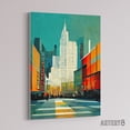 thumbnail image 2 of Broadway New York Abstract Cityscape Canvas Wall Art Print 18X24", 2 of 4