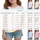 thumbnail image 3 of Blusas y camisas de cuello redondo y manga corta con estampado para niños, blusa de cuello redondo y manga tres cuartos, blusa de poliéster para niños de talla mediana, 3 of 6