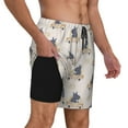 thumbnail image 2 of Balery Hippos Driving A Car Bañador para hombre, shorts de playa de secado rápido con entrepierna y forro de compresión-XX-Large, 2 of 6