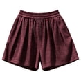 thumbnail image 5 of SROBPTY Womens Shorts Solid High Waist Knit Breathable Summer Pants, 5 of 5
