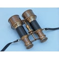 thumbnail image 3 of Handcrafted Model Ships BI-0318A-AN Commanders Antique Brass Binoculars with Leather Case, 6 in., 3 of 5