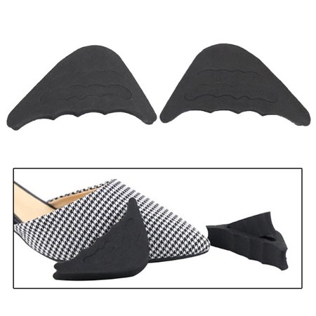 1 Pair Forefoot Insert Pads Breathable EVA Toe Plug Cushion Protector Women High Heel Half Forefoot Insert Cushion - Black, 6.5x3x1.5cm