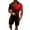 Y-Red6126, variant on ANINEO Men Casual Striped Gradient Ramp Print Two Piece Suit Zipper Short Sleeve Tops Blouse Suit Drawstring Pockets Short Sets Leisure Male Outfits Sets