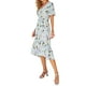 thumbnail image 5 of SAYOO Mujer Verano Cuello en V Manga Corta Cintura Alta Ruffle Hem Midi Vestidos SAYOO Sexy, 5 of 7