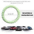 thumbnail image 2 of Fluffy Car Steering Wheel Cover, 14.5-15 Inches Anti-Slip Plush Fuzzy Steering Wheel Protector, Soft Warm Steering Wheel Cover Interior Decor for Women Girl, Car Accessories (Green), 2 of 10