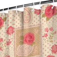 thumbnail image 3 of Pioneer Flower Floral Print Pattern Shower Curtain 84"x72", Bathroom Decorative Shower Curtain Set with 12 Hooks, Waterproof Washable, 3 of 6