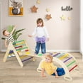 thumbnail image 2 of OLAKIDS Climbing Triangle Set, 5 in 1 Kids Wooden Montessori Climber Toy with Ramp Ladder Arch Slide for Gym Playground, Indoor Outdoor Climb Activity Jungle Play Structure for Toddlers 1-3, 2 of 10