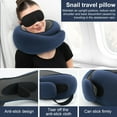 thumbnail image 6 of Neck Travel Pillow，Memory Foam Neck Pillow for Comfort on Airplane，Compact and Ergonomic Design for Travel, Car Rides, and Home Use（Blue）, 6 of 7