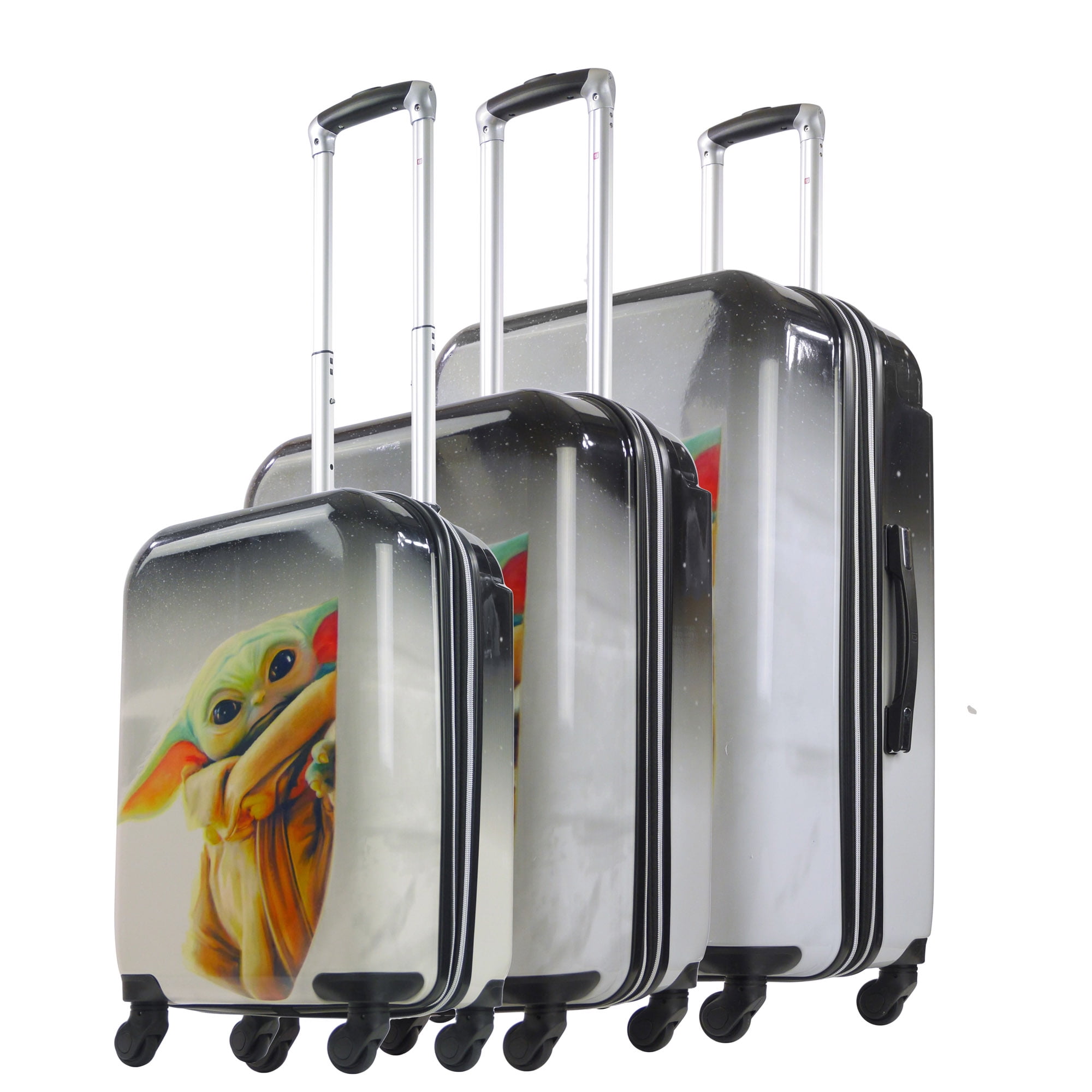 STAR WARS FUL GROGU Printed Hardside Spinner Luggage Set.