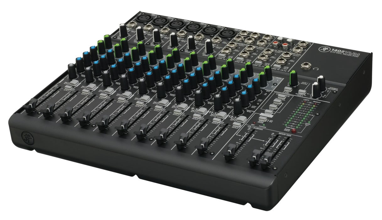 Mackie 1402VLZ4 14-Ch. Compact Analog Low-Noise Mixer w/ 6 ONYX Preamps+Stand