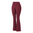 thumbnail image 6 of Fsqjgq Womens Flare Leggings Black High Waist Straight Leg Bell Bottoms Yoga Pants Plus Size Casual Workout Leggings Trousers Red 2XL, 6 of 8