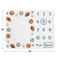 thumbnail image 4 of Sweet Jojo Designs Watercolor Sports Theme Boy Fleece Milestone Baby Blanket Set 3 Piece, 4 of 6