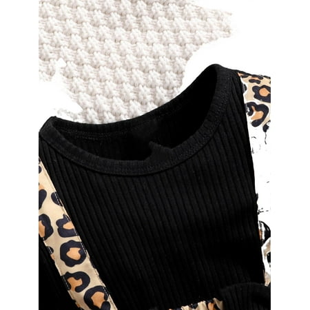 

Cute Leopard Print Round Neck A Line Long Sleeve Multicolor Baby Dresses (Baby s)