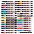 thumbnail image 1 of Uni Paint Marker Poster Color All Color Marking Pen Fine Point PC-3M 31 Color Set 17 Standard & 7 Natural & 7 Glitter With Original Stylus Ballpoint Touch Pen, 1 of 4