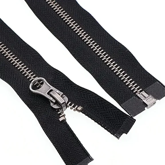 2 Pieces YKK #5 Brass Separating Metal Zippers for Jackets, Coats, Sewing, & Crafts. (32 Inches)