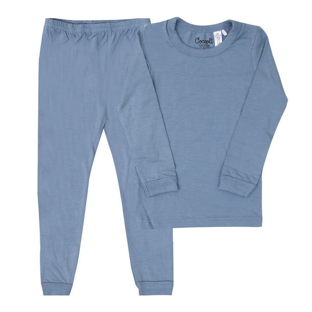 Coccoli Tencel Modal Pyjamas As Soft As Bamboo Steel Blue 18 Months 25 26 lbs Walmart
