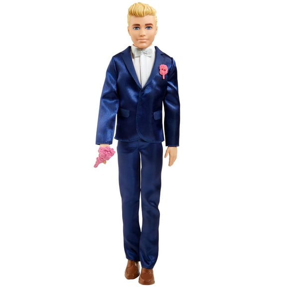 Barbie Fairytale Ken Groom Doll (Blonde 12-Inch) W Earing Suit, For 3 To 7 Year Olds