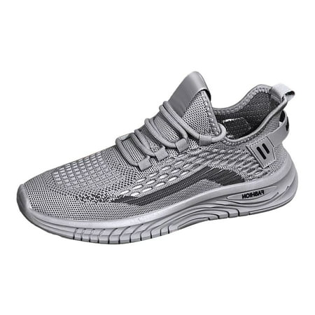 Mens Shoes,Athletic Sneakers for Running Training And Casual Everyday Wear With Lightweight Breathable Comfort Design,Shoes for Men,Grey,10.5