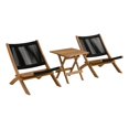 thumbnail image 2 of Modway Vienna Mobilier de Patio Extérieur Chaise Longue Ensemble de 3 Table, Noir, 2 of 13