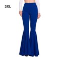 thumbnail image 4 of tssuouriy Lightweight High Waist Bell Bottom Breathable Multiple Sizes Available navy blue 3XL 1Set, 4 of 6