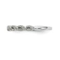 thumbnail image 3 of Solid 14K White Gold Diamond Wedding Band Ring Size 8 (.165 cttw.), 3 of 8